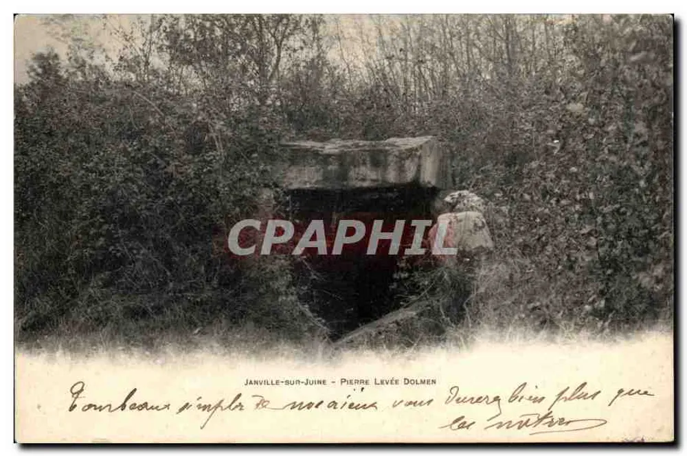 Janville-sur-Juine — Aufgehobener Dolmenstein — Fot. A. Beger, Ron Thunard - Vorderseite