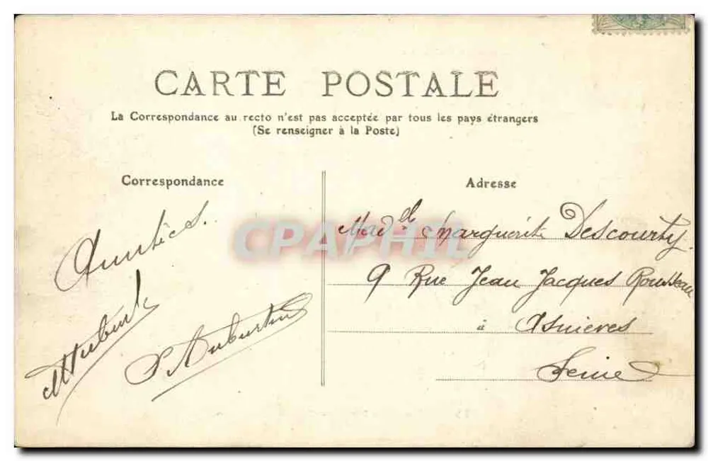 Mendon-Bellevue — Terrasse des Dolmien-Beobachtungspunkts — Sammlung F. Fleury, n°73 - Rückseite