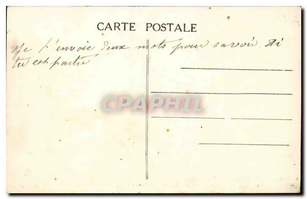 Saumur (M.-et-L.) — Último convidado ou o almoço interrompido — Fr. Voelcker, fot., Saumur, depositado - Verso