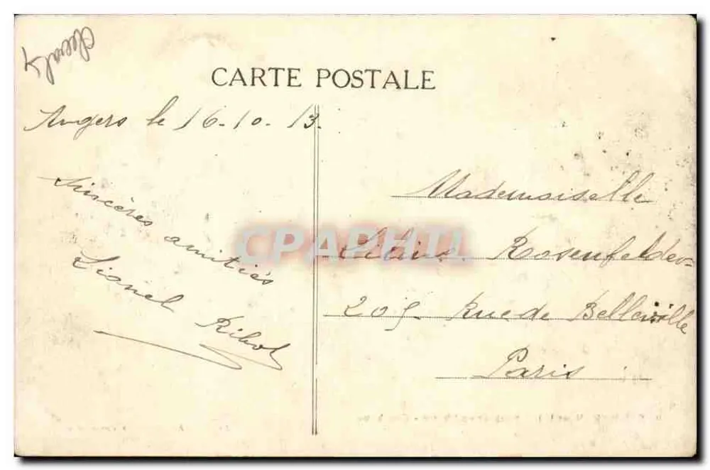 Saumur (M.-et-L.) — Reiter in Freiheit — Courbette — Fr. Voelcker, phot. Saumur abgegeben - Rückseite