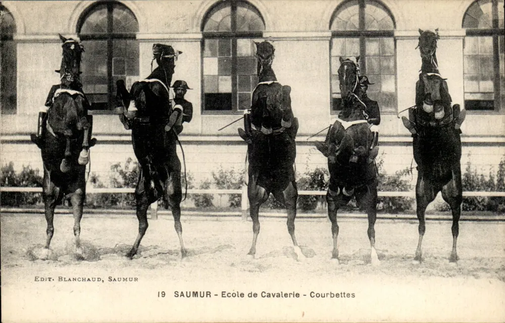 Saumur — Reitakademie — Courbettes — Edit. Blanchaud, Saumur - Vorderseite