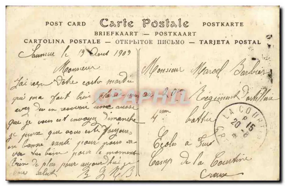 Saumur — Militärischer Karussell, Flaggenübergabe — ND Pbot. - Rückseite