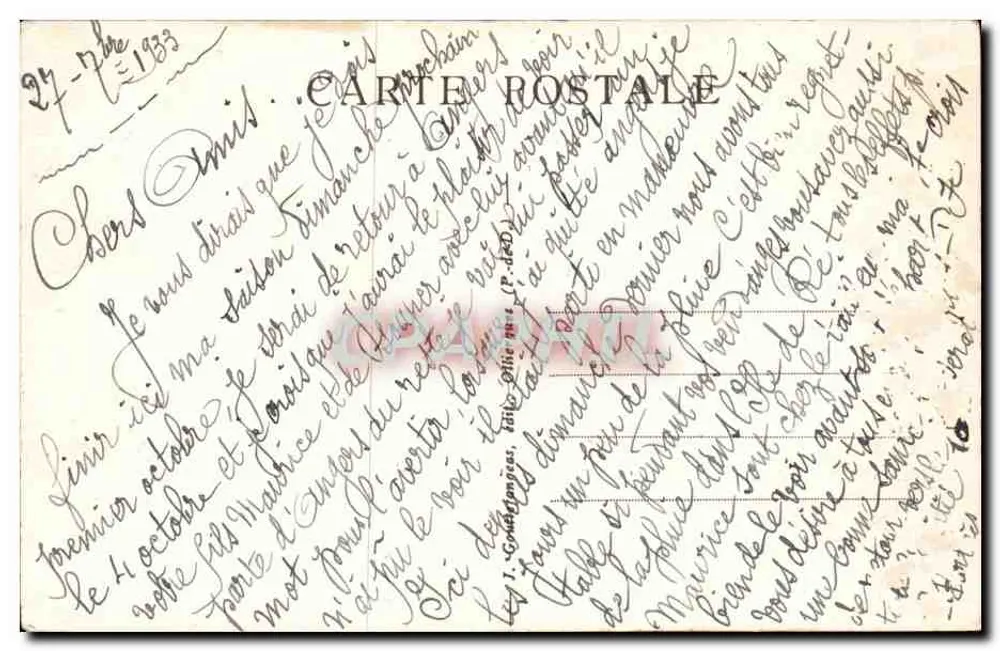 Auvergne — ländliche Szenen — g. d'o. 1041 - Rückseite