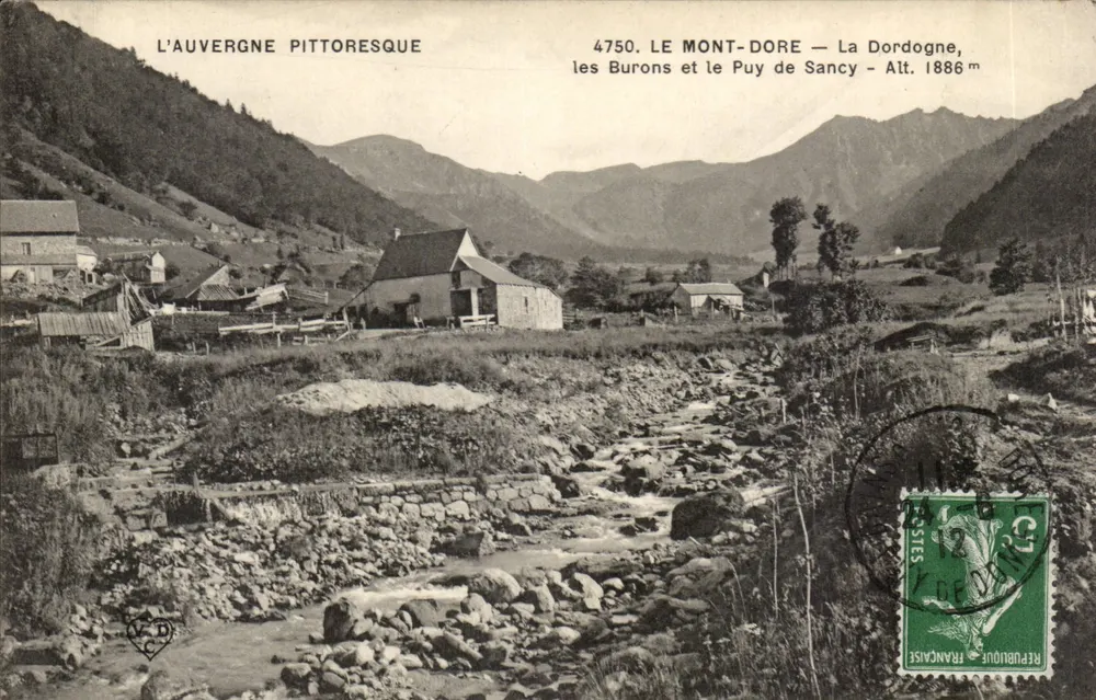 Die Burons und der Puy de Sancy — Mont-Dore — Die Dordogne — H. 1886 m - Vorderseite
