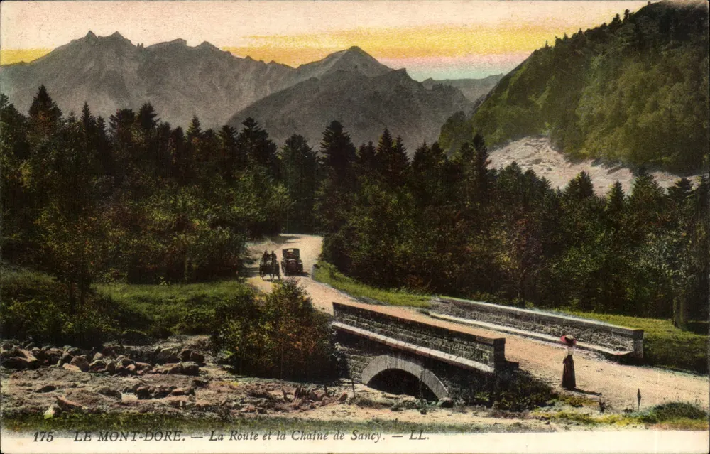 Mont-Dore — Die Straße und die Sancy-Kette — LL. — Nr. 175 - Vorderseite