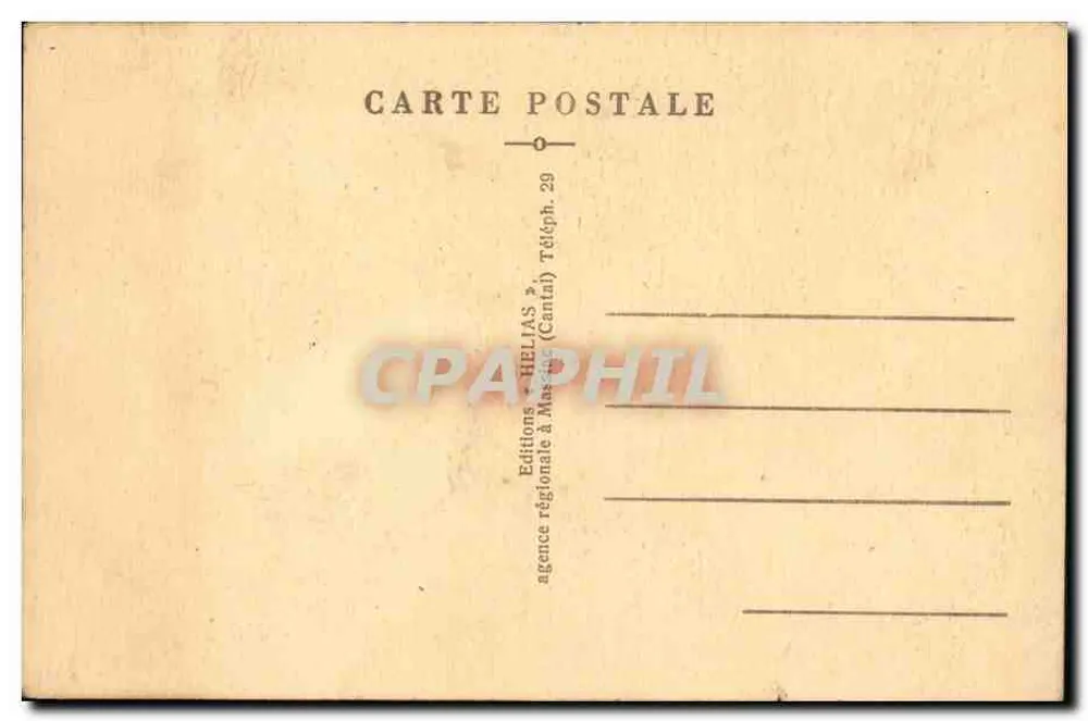 Condat-en-Feniers — Grand Hotel des Voyageurs — HELLIAS Editions - Rückseite