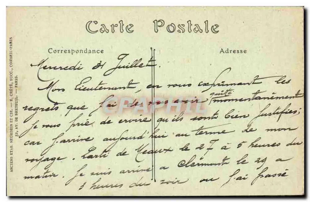 Clermont-Ferrand — La Place de Jaude — NDHOT, n° 353 - Achterkant