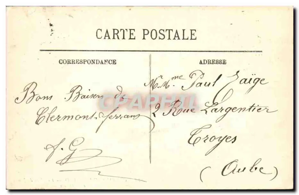 Clermont-Ferrand — Place de Jaude und die Statue von Desaix — LL. n°122 - Rückseite