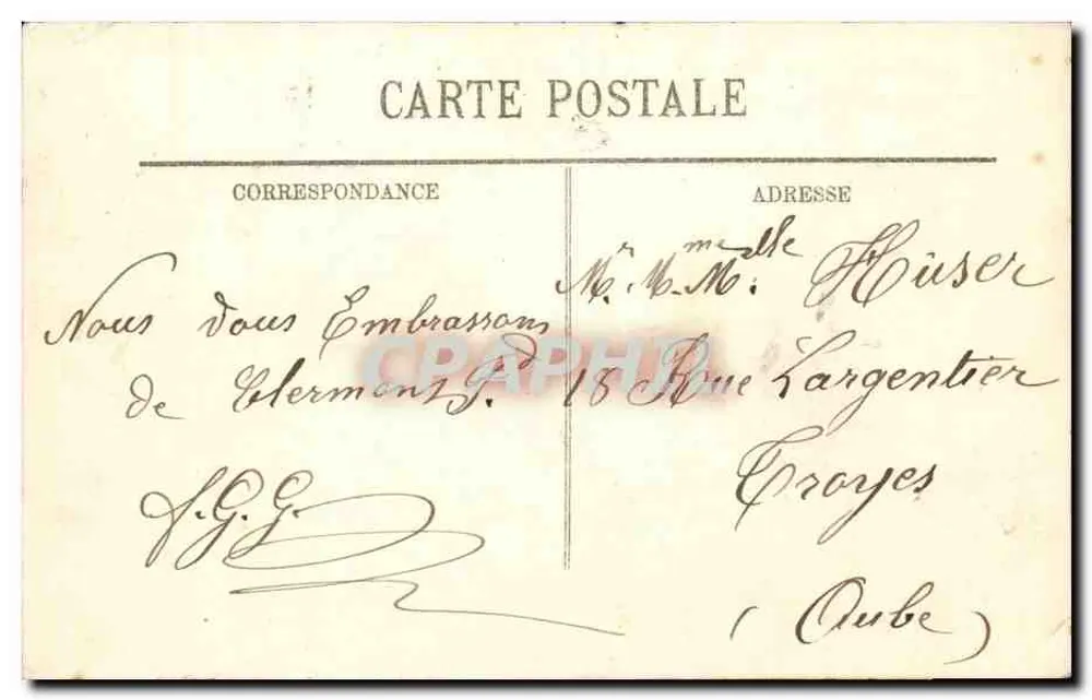 Clermont-Ferrand — Ansicht des Theaters und der Kathedrale — LL - Rückseite