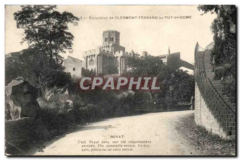 Royat — Excursão de Clermont-Ferrand ao Puy-de-Dôme — editor não identificado, número de série 2 - Frente