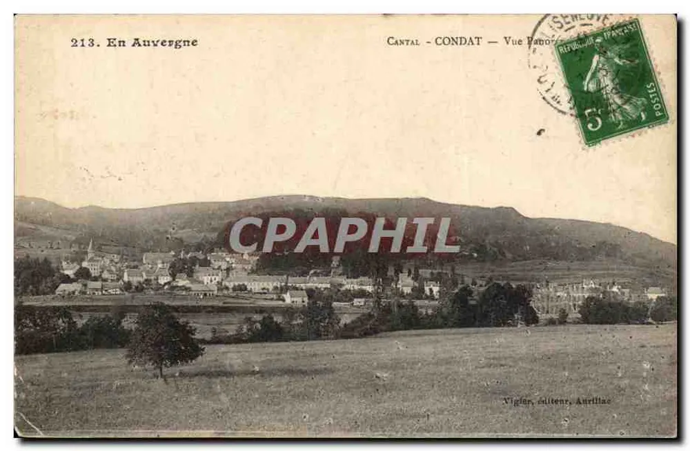 Condat - Vista Panorâmica — Cantal, editor Vigilar, n°213 - Frente