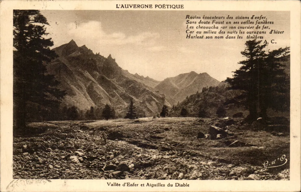 Tal des Höllen und Teufelszähne — Poetische Auvergne — J. Gouffanges, Verlag - Vorderseite