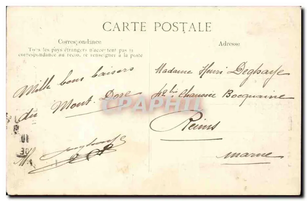 Pittoreske Auvergne — Sanfte Auvergnate, abgelenkter Blick, Vorsicht vor der Schale, du wirst den Milch vergießen — Verlag E.D. n°33 - Rückseite