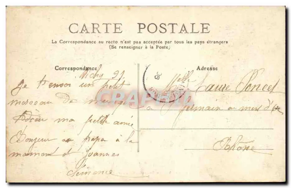 A Bourrée d'Aubergne — cena de café — M. Licardies, 1899 - Verso
