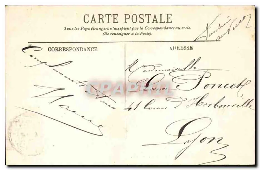 Auvergne — A Bourrée — LL. — Editor LL, n° 20 - Verso