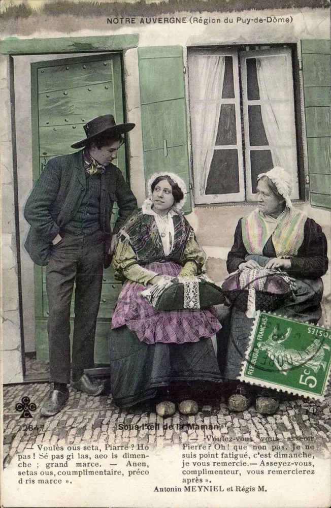 Unsere Auvergne (Region Puy-de-Dôme) — Lebensszenen mit drei Personen — Antonin Meyniel und Régis M. - Vorderseite