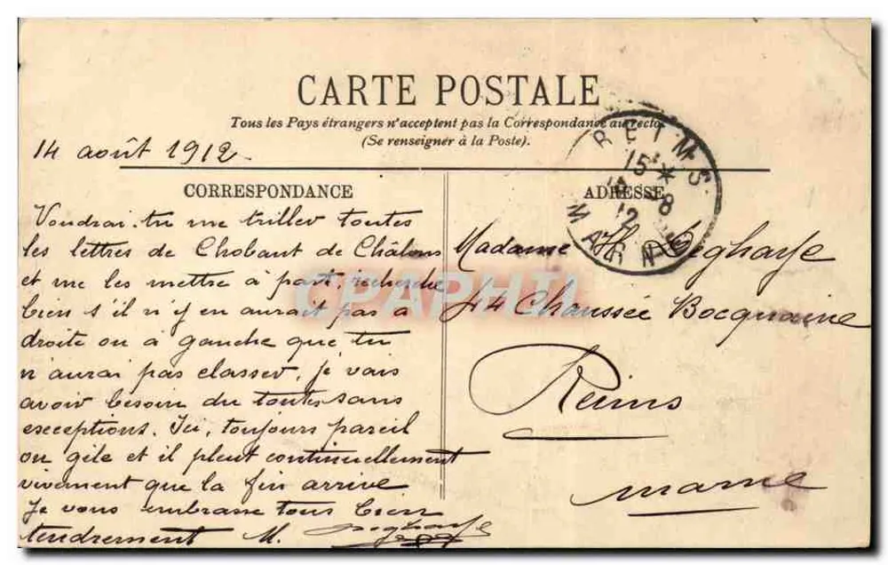 Tipos de Auvergne — O Goût — LL. - Verso