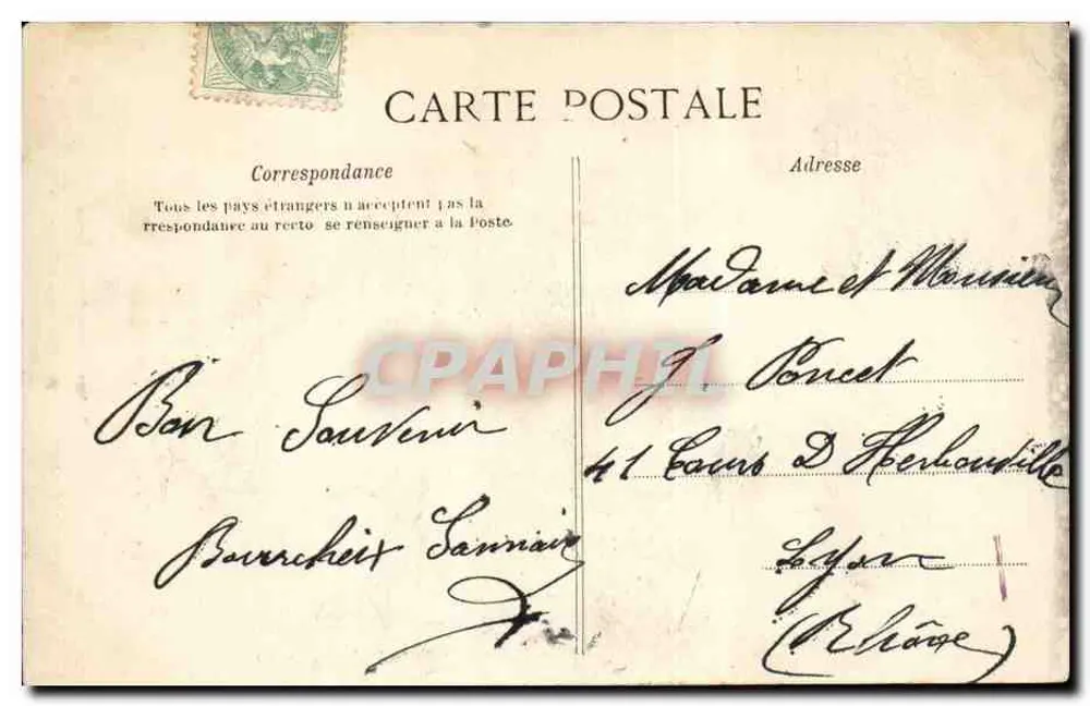 Camponesa de Chatel-Guyon — A Auvergne Pittoresca — Coleção V. D. C. edit. - Verso