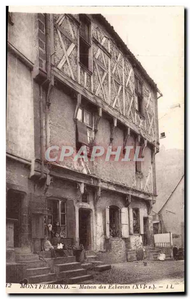 Montferrand — Casa dos Municípios (século XVI) — Lévy e Neubrkin Reunidos, Paris - Frente
