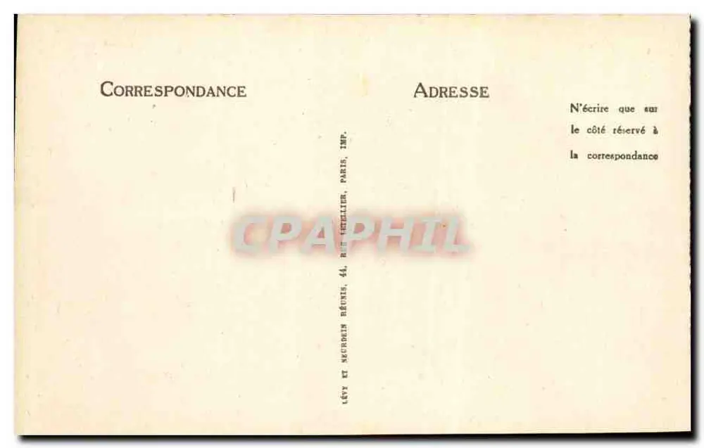Montferrand — Casa conhecida como dos Capuchinhos — Lévy & Neurdein, Paris - Verso