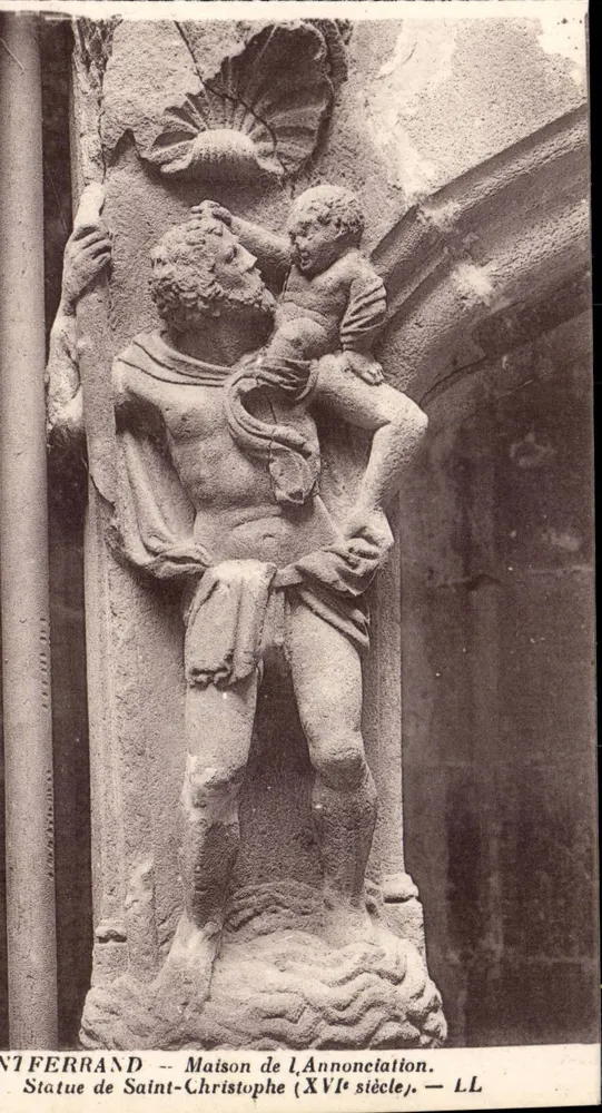 Saint-Ferrand — Estátua de São Cristóvão (século XVI) — LL - Frente