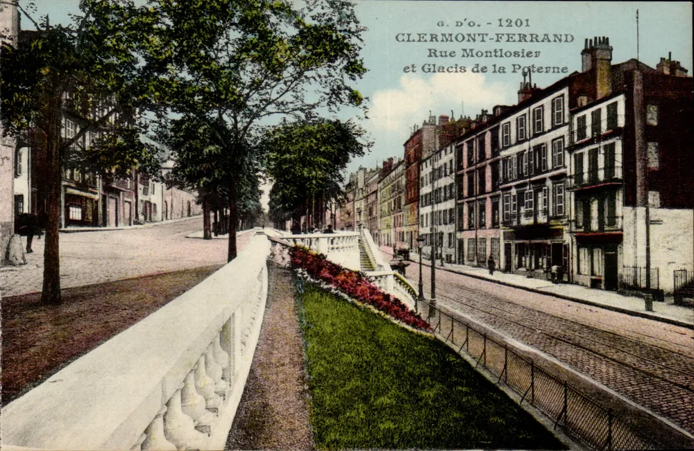 Clermont-Ferrand — Rue Montlosier und Glacis de la Poterne — G. D'O. - 1201 - Vorderseite