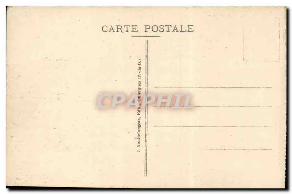 Clermont-Ferrand — Praça de Jaude — editor J. Gouttefanges, n° 1093 - Verso