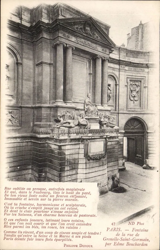 Paris — Fontaine der rue Grenelle-Saint-Germain, von Edme Bouchardon - Vorderseite