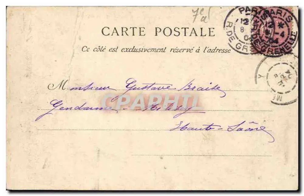 Paris — Ministério da Guerra — 208 - Verso