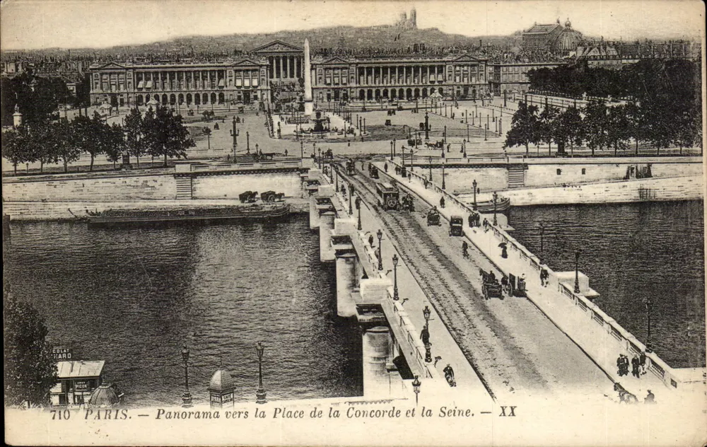 Paris — Panorama in Richtung Place de la Concorde und Seine — Cola Card n°710 - Vorderseite