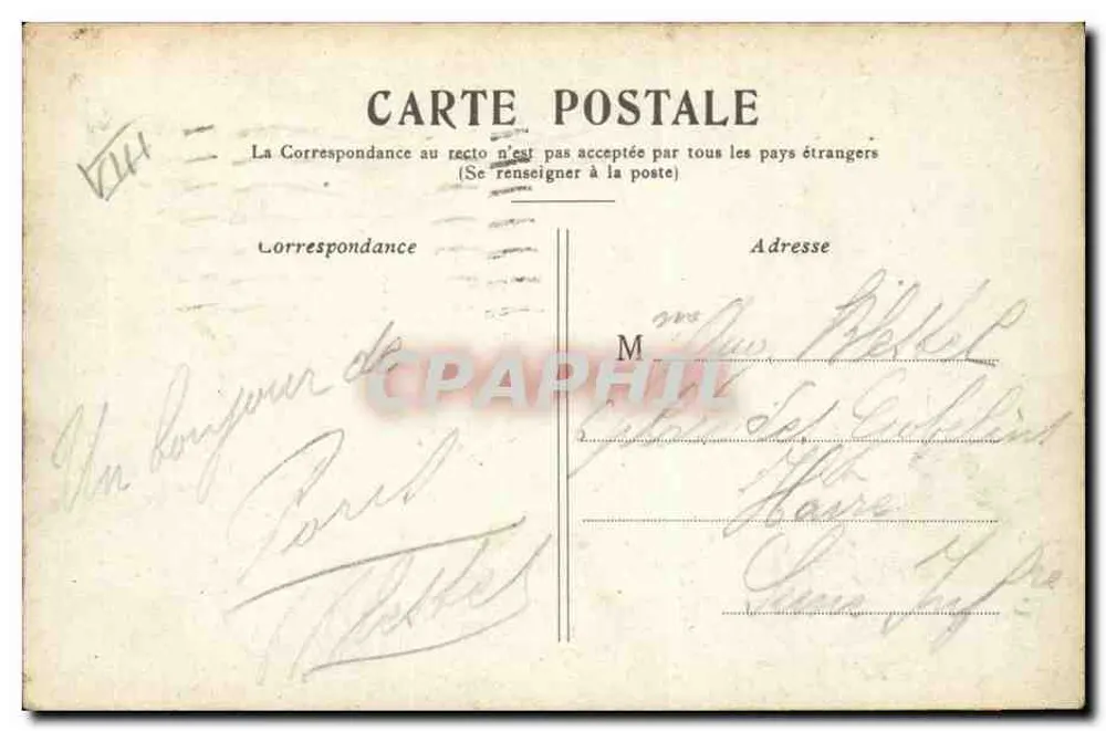 PARIS — A Praça da Concórdia — editor não visível - Verso