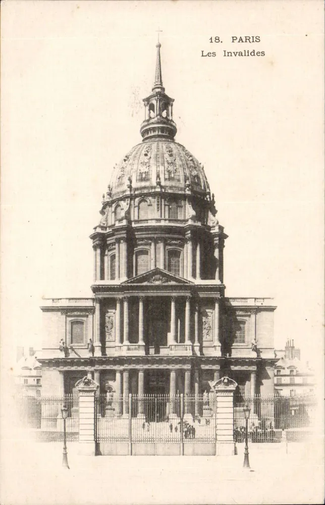 Les Invalides — Paris — editor desconhecido, n° de série 18 - Frente