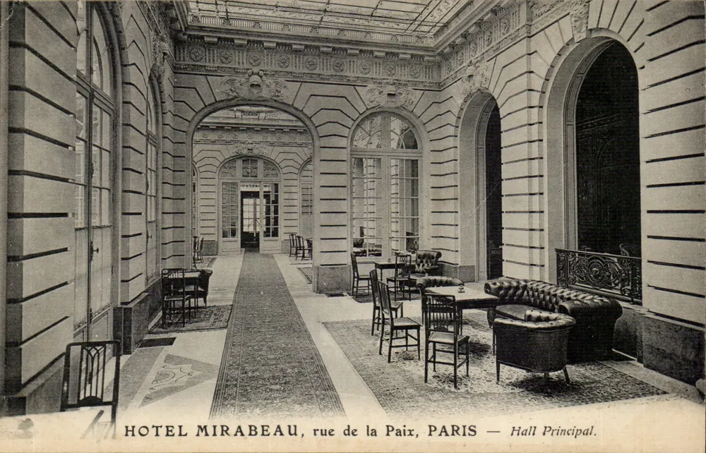 Hôtel Mirabeau, rue de la Paix, Paris — Hauptsaal - Vorderseite