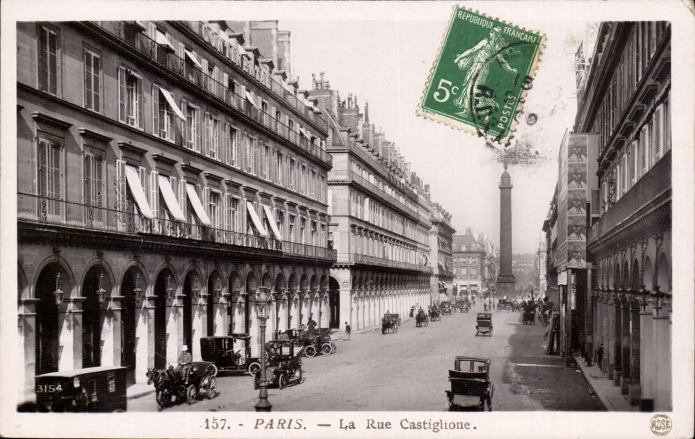 Paris — A Rue Castiglione — editor Rose, n° 157 - Frente
