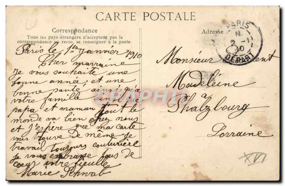 PARIS — Avenue du Bois, Blick vom Arc de Triomphe — Verlag BLD, Nr. 4087 - Rückseite
