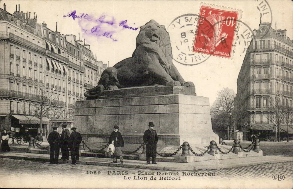 Paris - Place Denfert-Rochereau — Der Belfort-Löwe — Verlag ELD, Nr. 4059 - Vorderseite