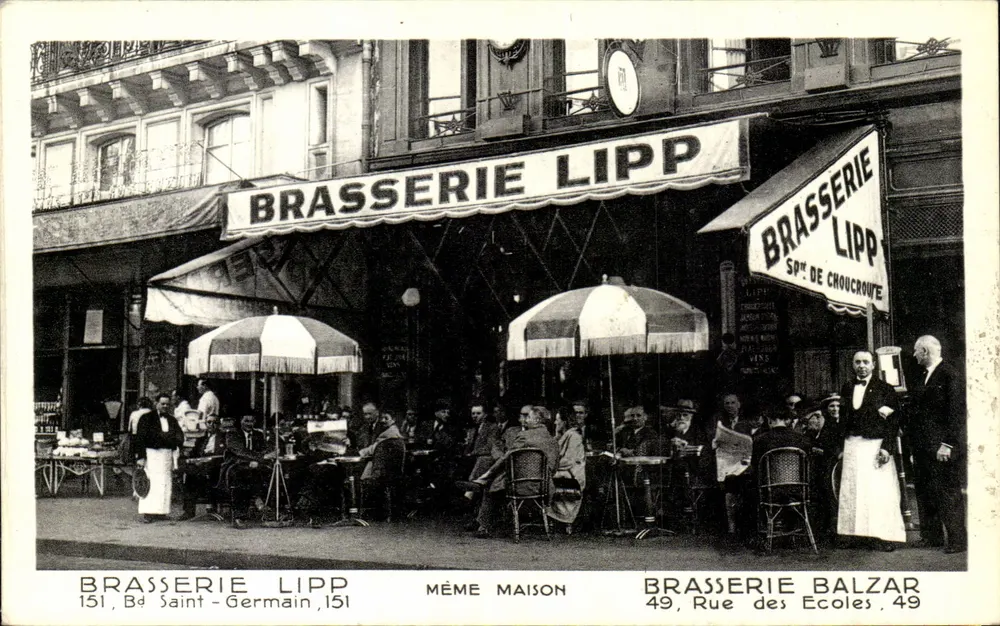 Brasserie Lipp — 151, Bd Saint-Germain — 49, Rue des Écoles — Verlag nicht sichtbar - Vorderseite