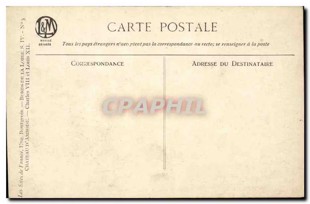 Castelo de Amboise — Capela da Torre César — Maison du Petit Saint-Thomas, Paris - Verso