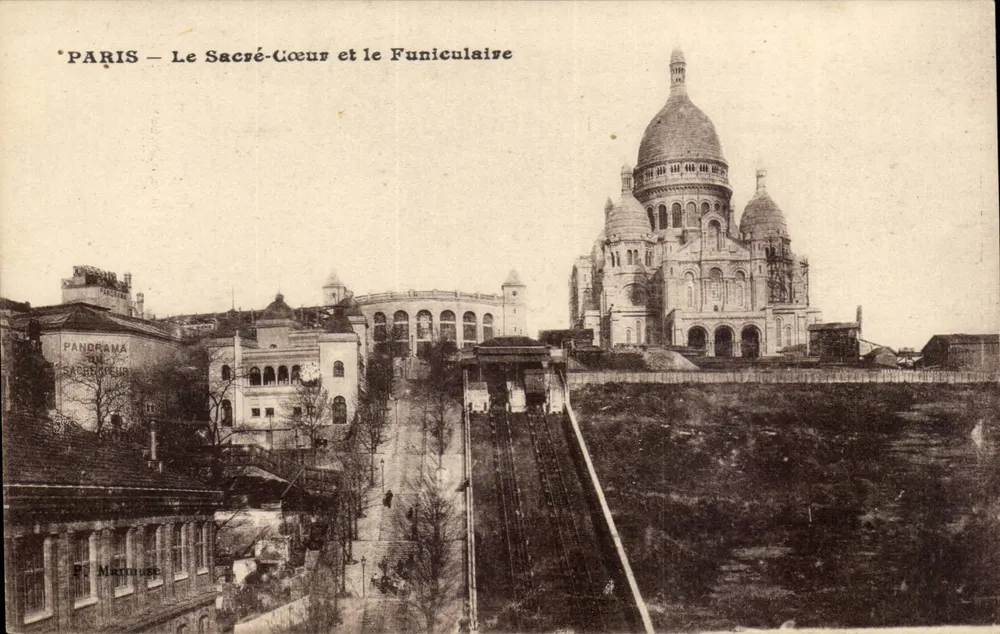 Paris — Der Sacré-Cœur und der Funicular — Verlag Martinus, Nr. XVIII - Vorderseite