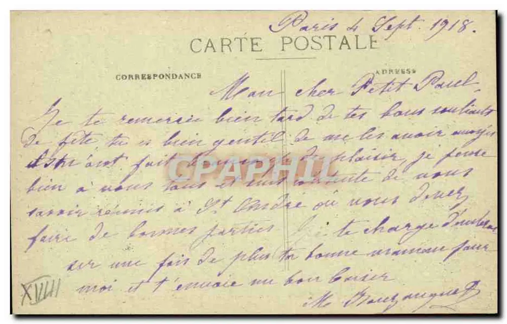 Paris - Square Saint-Pierre und der Sacré-Cœur — P. Marmuse, Nr. 18 - Rückseite