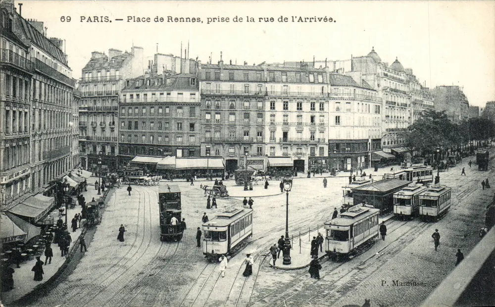 Paris — Place de Rennes, Ansicht von der rue de l'Arrivée — P. Marivise, n°69 - Vorderseite