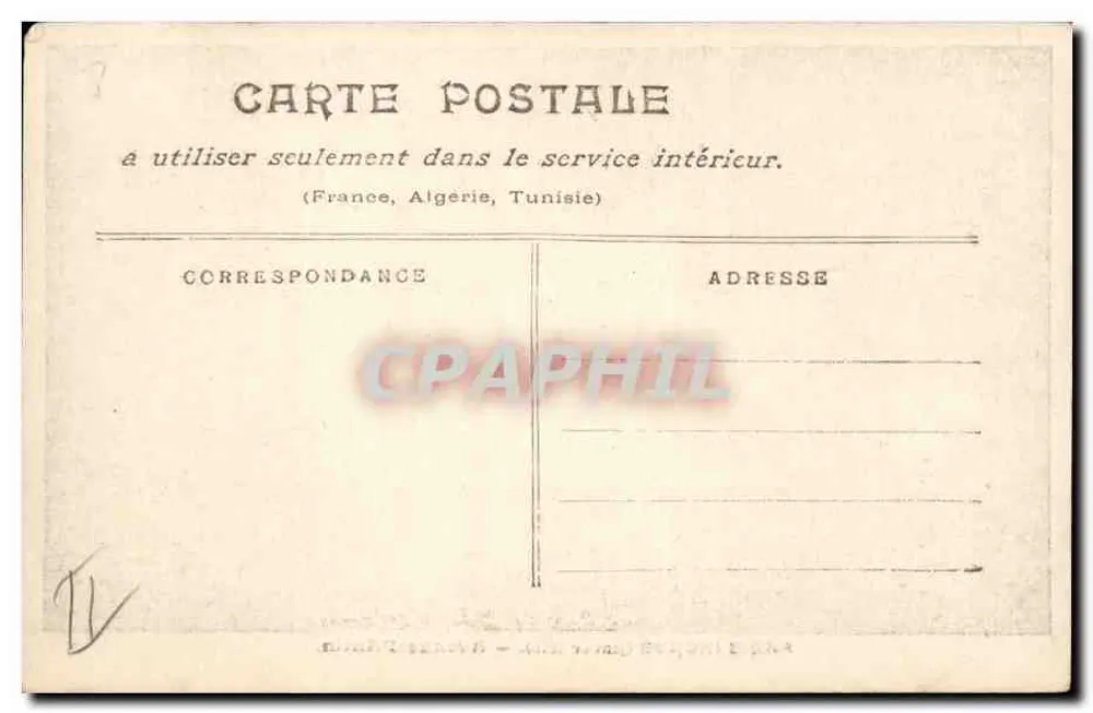 Paris überschwemmt (Januar 1910) — Avenue d'Antin — unbekannter Verlag - Rückseite