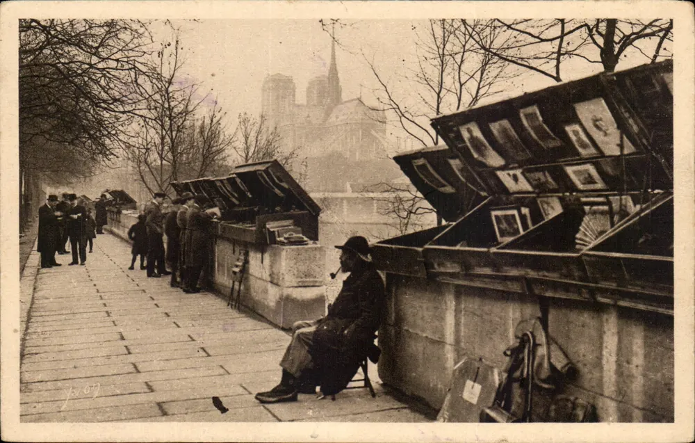 Die Buchhändler am Quai de la Tournelle — Paris — Edition YVON, Serie 1 - Vorderseite