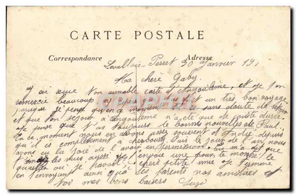 Paris (2. Arrondissement) — Die Rue de la Paix und die Vendôme-Säule — G. M. - Rückseite