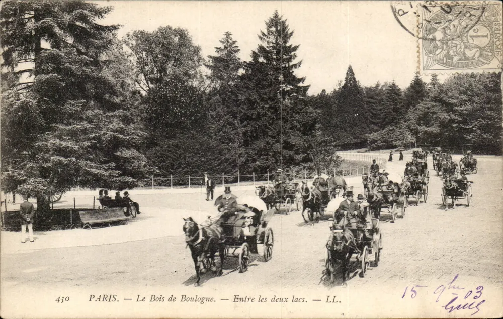 PARIS — Der Bois de Boulogne — Zwischen den beiden Seen — LL. - Vorderseite