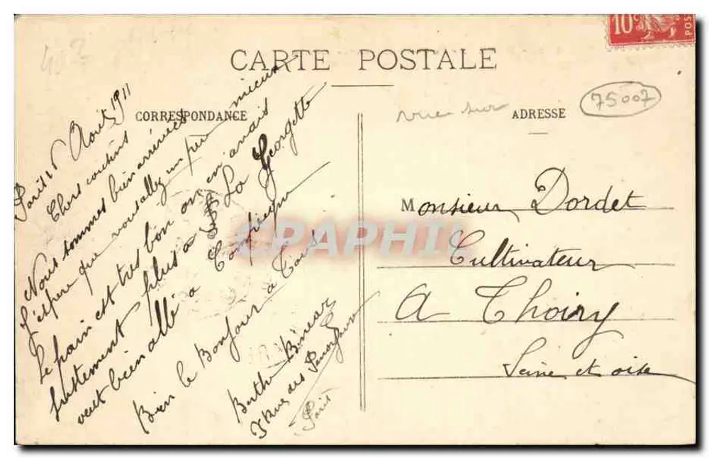 Paris - Panorama da Seine — Editor desconhecido, n° 206 - Verso
