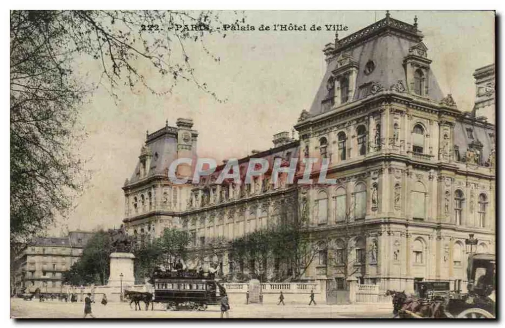 Paris - Palast des Rathauses — unbekannter Verleger, Seriennummer 272 - Vorderseite
