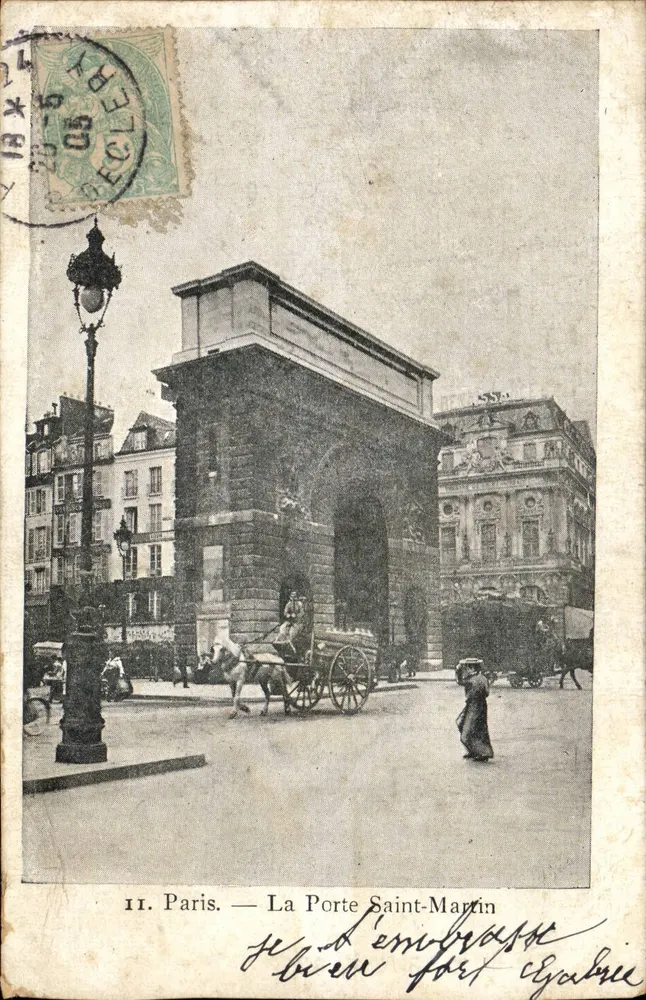 Paris — A Porta Saint-Martin — Coleção do PETIT PARISIEN, N° 11 - Frente