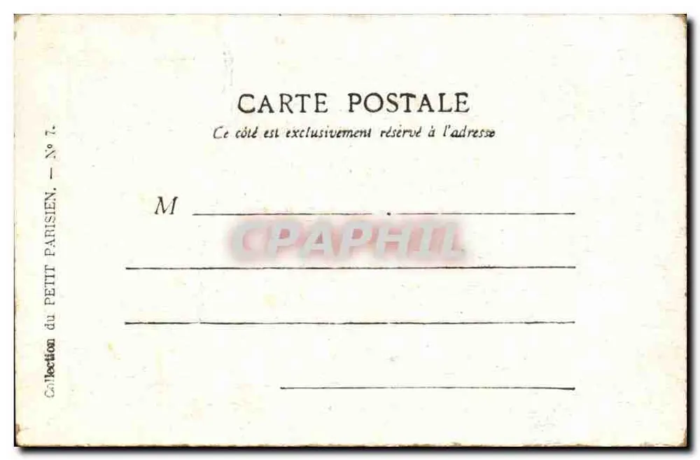 Paris — Notre-Dame — Coleção do Petit Parisien, n° 7 - Verso