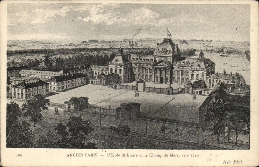Ancien Paris — L'École Militaire et le Champ de Mars, vers 1840 — ND Phot. - Vorderseite